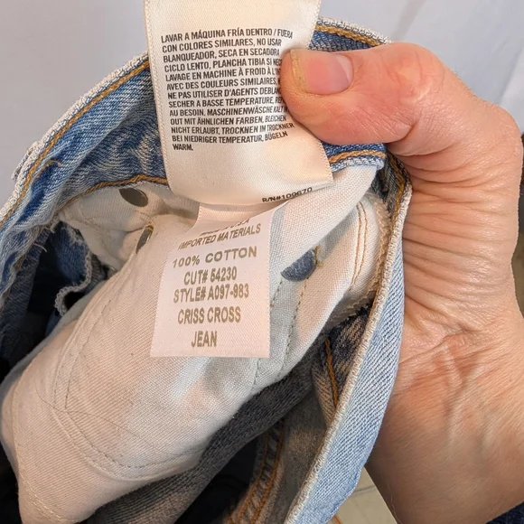 AGOLDE Cris Cross Women's Light Blue Denim Shorts size 24 in VGUC - Picture 7 of 7